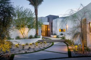 Modern La Quinta Getaway - Front Entry - Bradshaw Construction